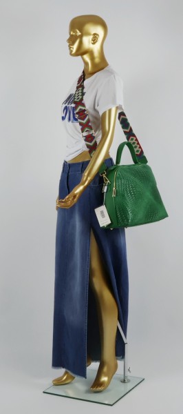 Jeansrock mit langem Seitenschlitz